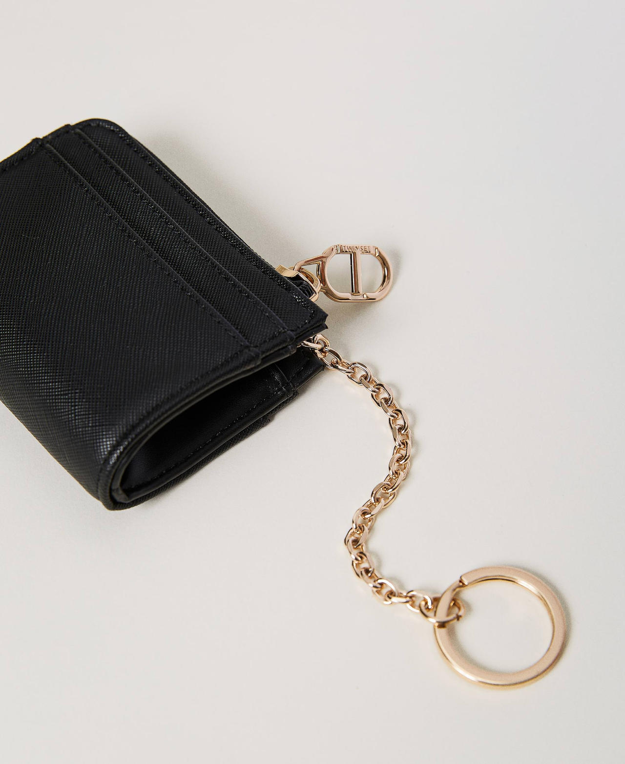 Card holder with zip and keyring Black Woman 231TQ7409_00006_02