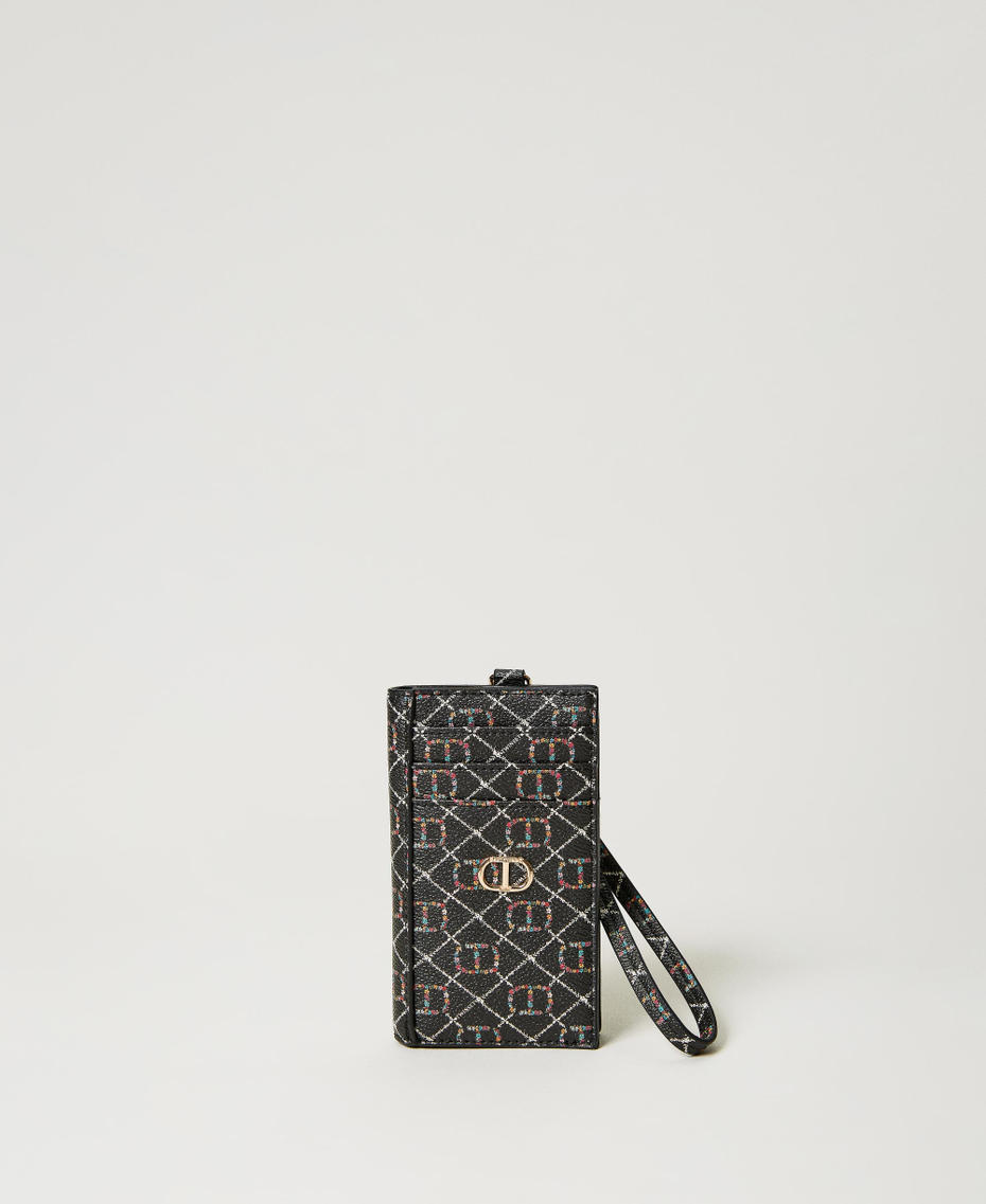 Card holder with tie-up lace Flower Oval T and Twinset / Black Woman 231TQ740A_10354_01