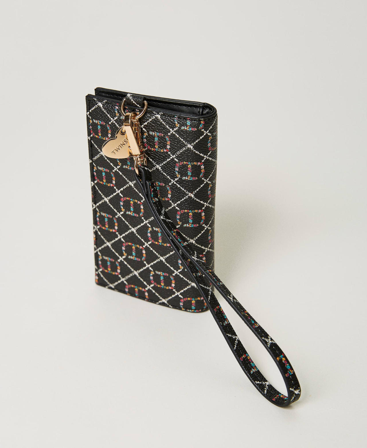 Card holder with tie-up lace Flower Oval T and Twinset / Black Woman 231TQ740A_10354_02