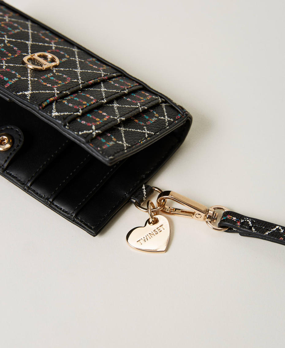 Card holder with tie-up lace Flower Oval T and Twinset / Black Woman 231TQ740A_10354_03