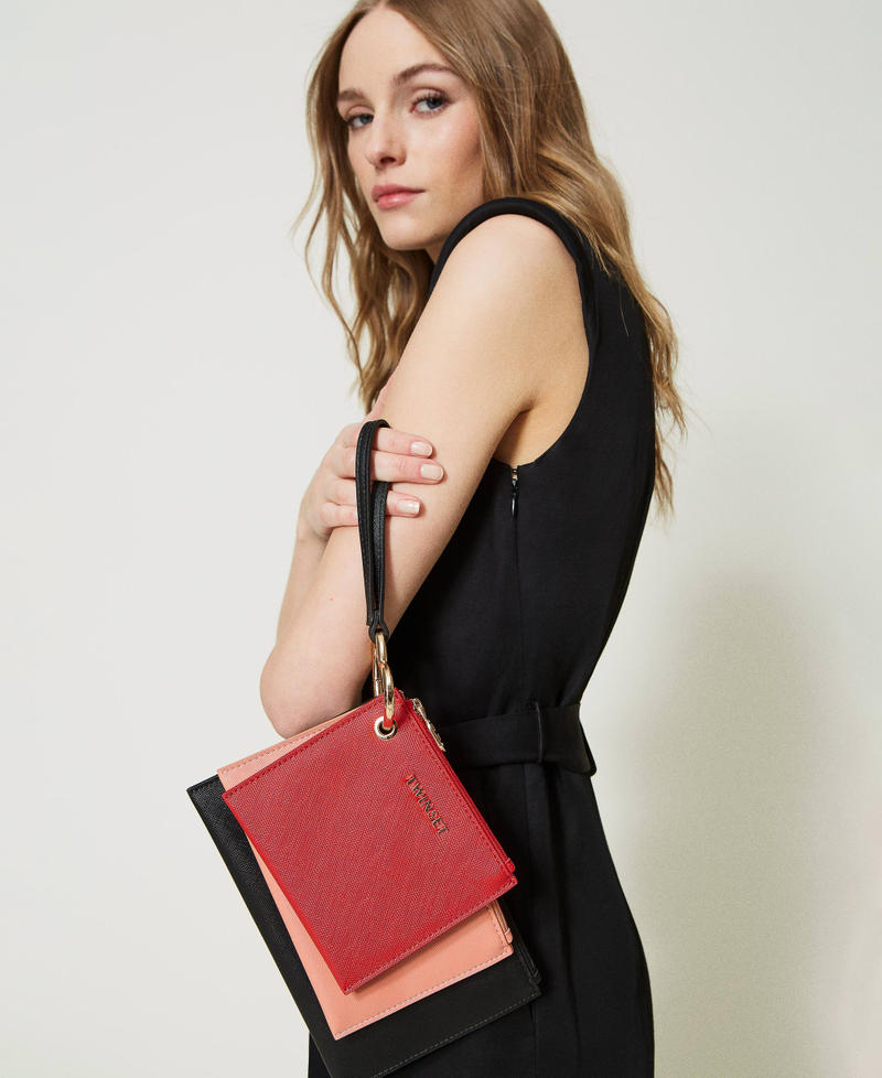 Trio of pouches with Oval T