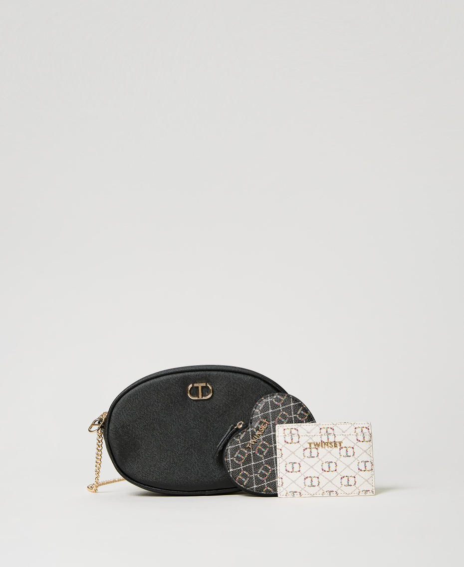 Shoulder bag with card holder and envelope Black Woman 231TQ740E-01