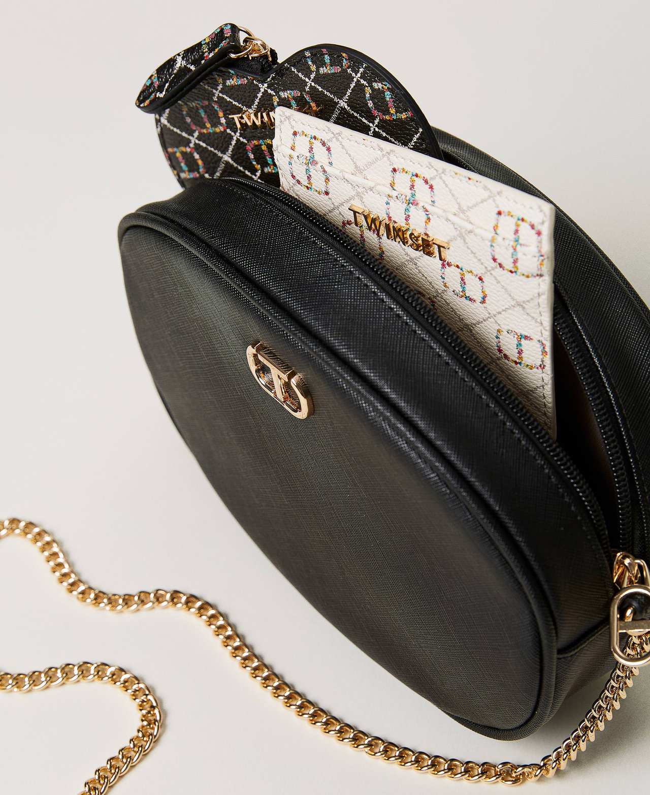 Shoulder bag with card holder and envelope Woman Black TWINSET