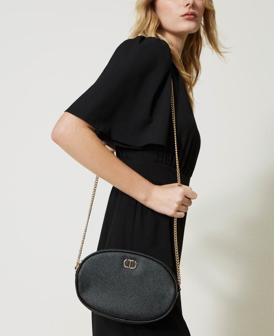 Shoulder bag with card holder and envelope Black Woman 231TQ740E-0S