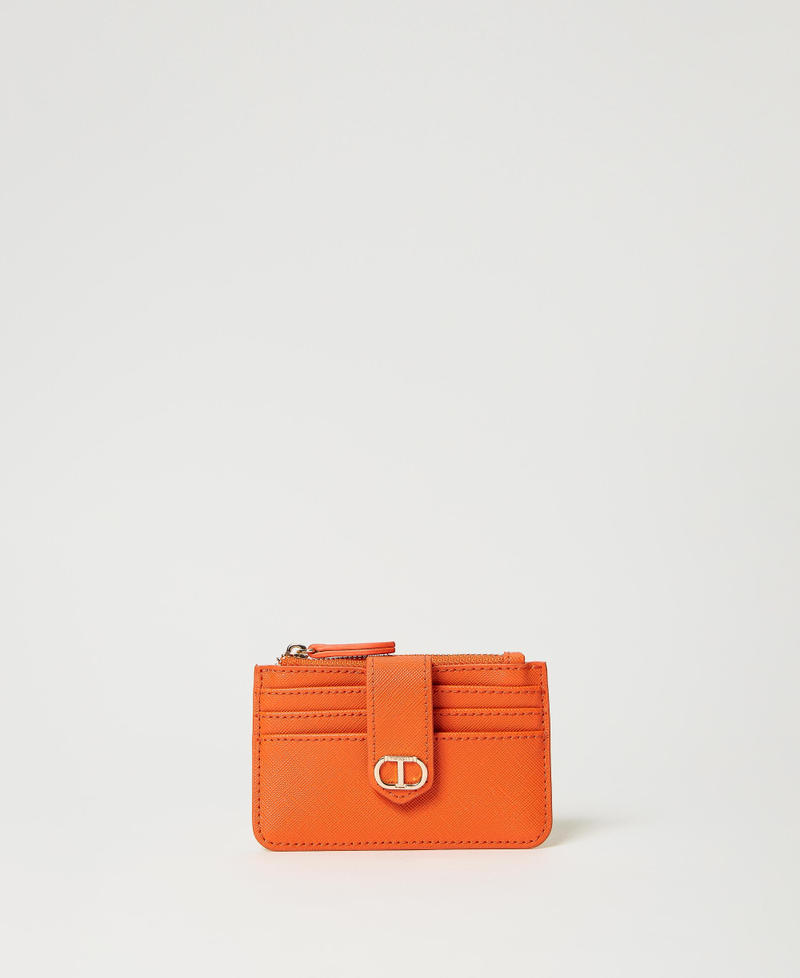 Card holder with strap and logo