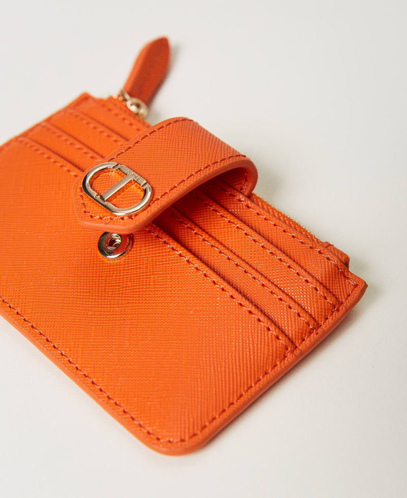 Card holder with strap and logo