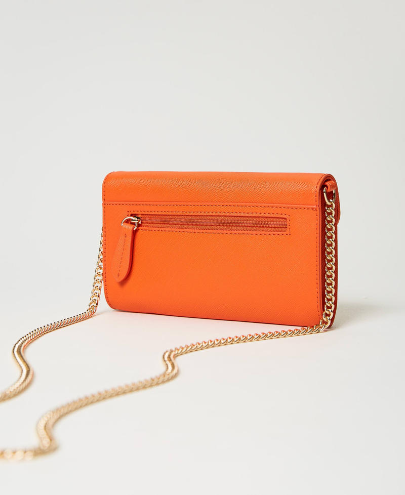 Phone case with flap and shoulder strap Orange Woman 231TQ801C-03