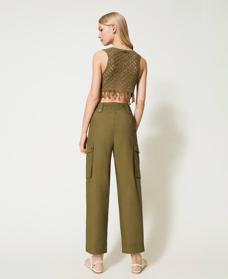 Cargohose aus Popeline