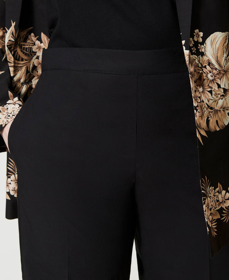 Pantalon ample en popeline Noir Femme 231TT204H-04