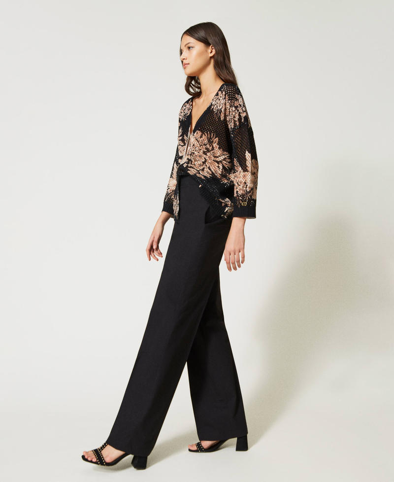 Ovs Pantalone wide leg in lino e viscosa Nuovo Abbigliamento