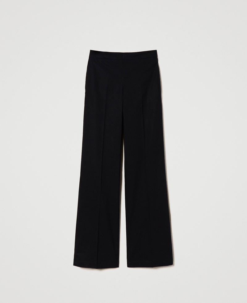 Pantalon ample en popeline Noir Femme 231TT204H-0S