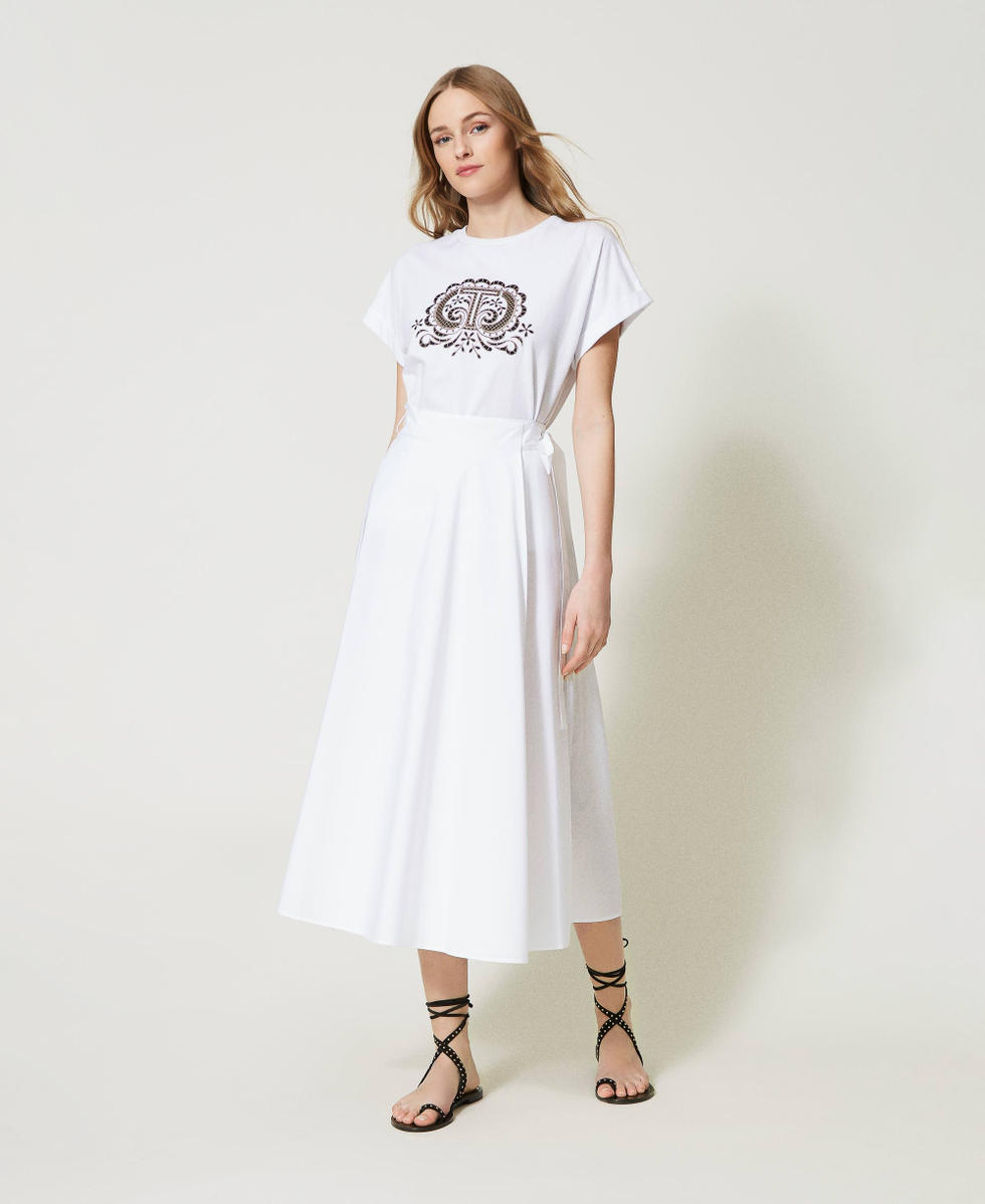 Jupe blanche portefeuille clearance