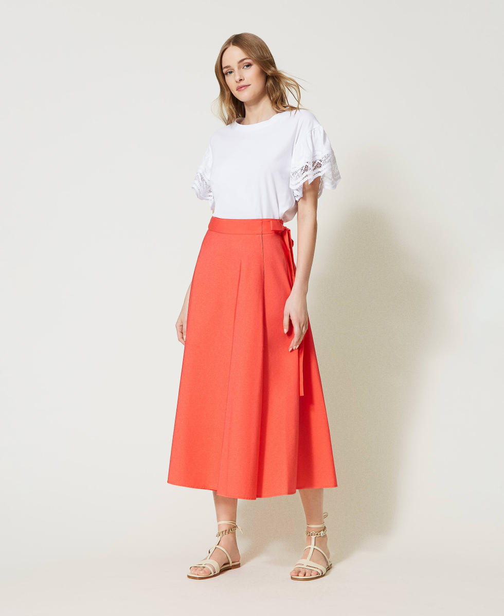 Wickelrock aus Popeline