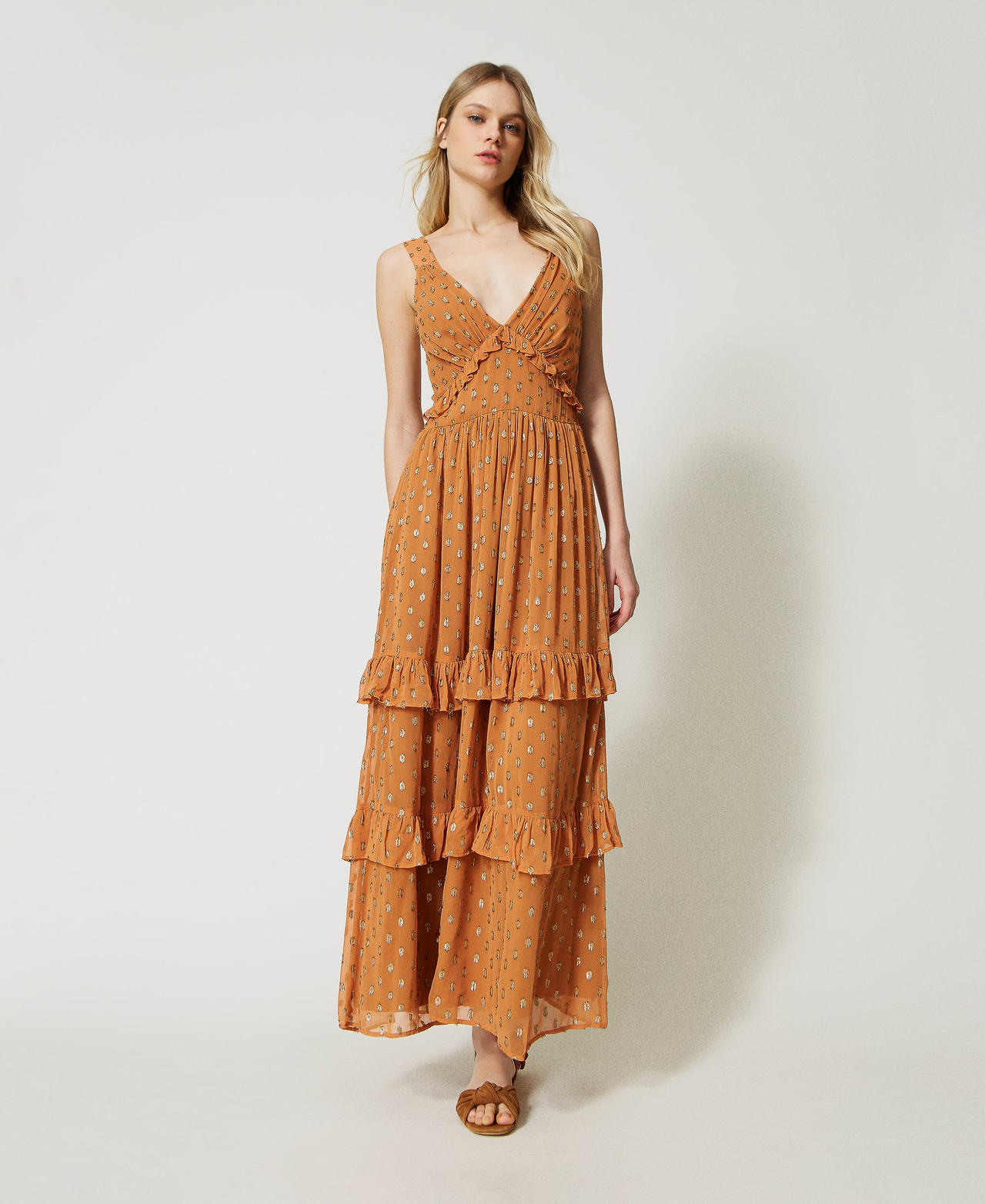 Fil-Coup&eacute;-Maxikleid aus Georgette Helles Siena Frau 231TT2050_10581_01