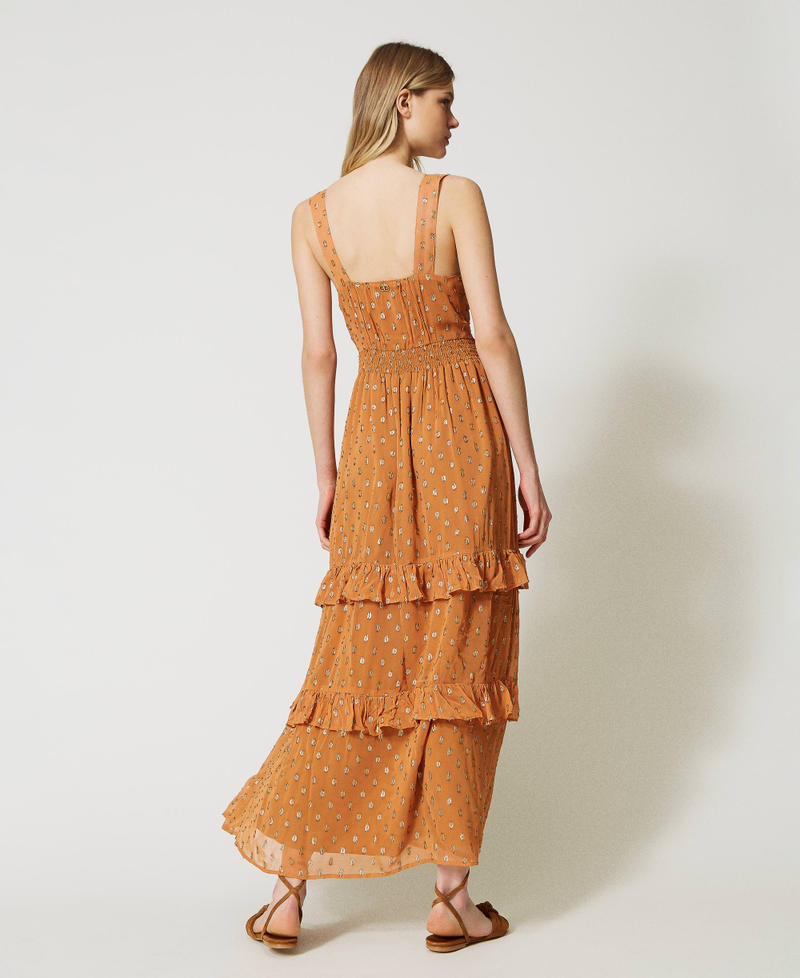 Long fil coupé georgette dress