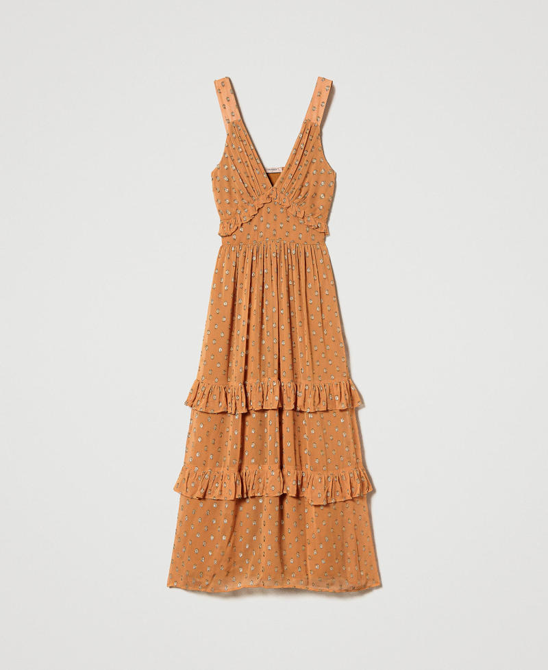 Long fil coupé georgette dress