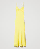 Long dress with satin shoulder straps