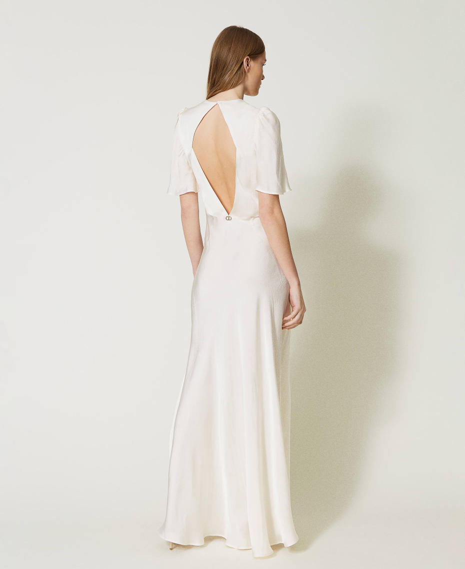 Long satin dress