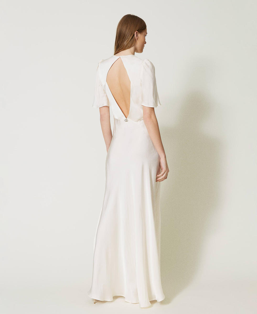 Vestito raso bianco lungo new arrivals