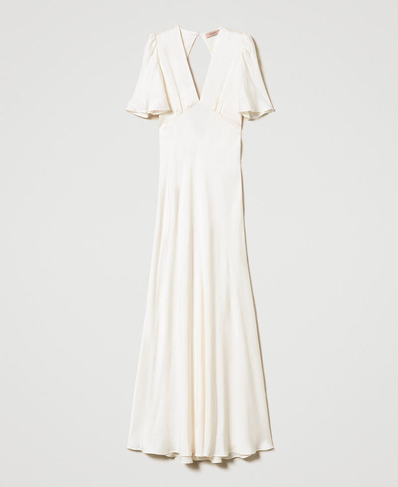 Long satin dress