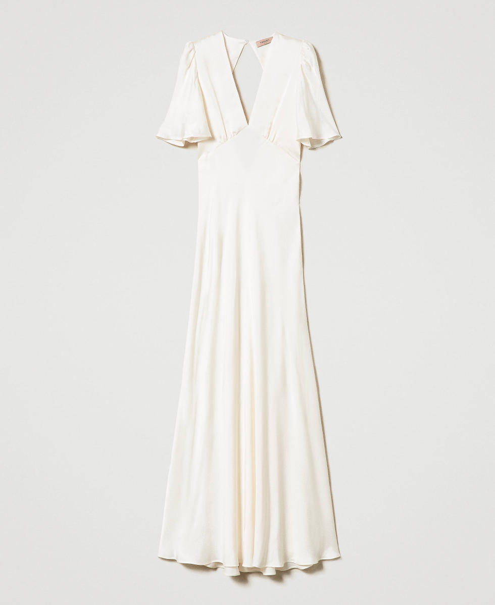Long satin dress