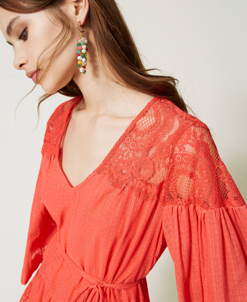 Robe De Créateur LizaBella Bleue - Dentelle Et Mousseline - Taille 10 - Neuve Avec étiquette