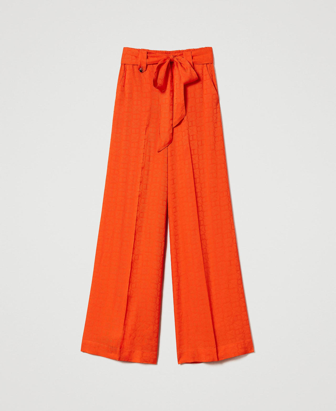 Pantaloni a palazzo con Oval T jacquard