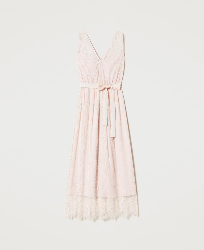 Abito lungo in pizzo Chantilly