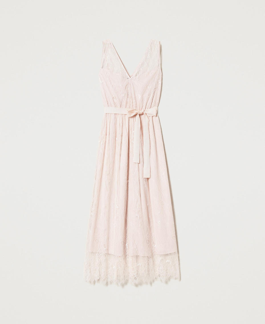 Abito lungo in pizzo Chantilly