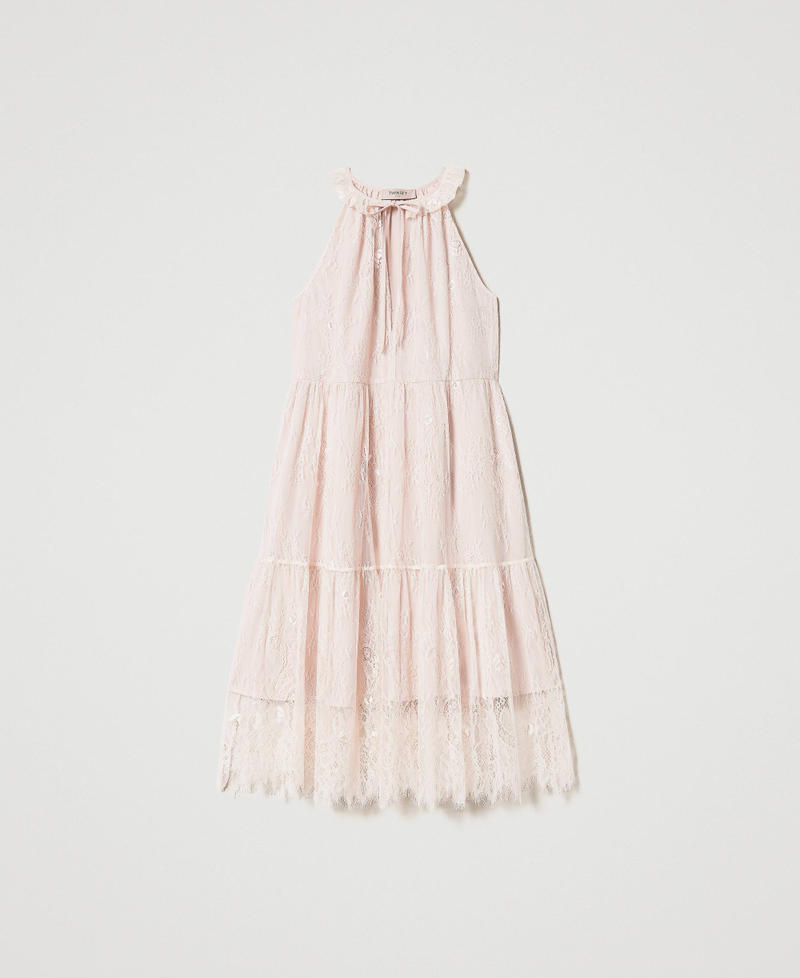Midi Chantilly lace dress Parisienne Pink Woman 231TT2171-0S