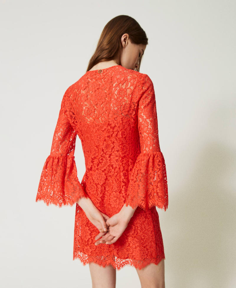 Abito corto in pizzo macramè Rosa "Lip Gloss" Donna 231TT2200_00327_03