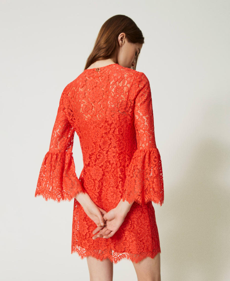 Abito corto in pizzo macramè Rosa "Lip Gloss" Donna 231TT2200_00327_03