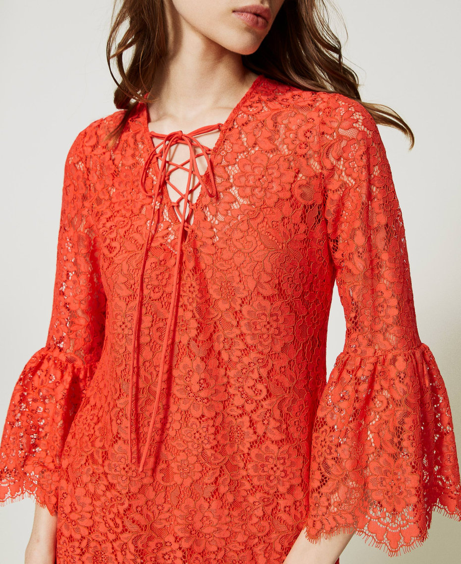 Abito corto in pizzo macramè Rosa "Lip Gloss" Donna 231TT2200_00327_04