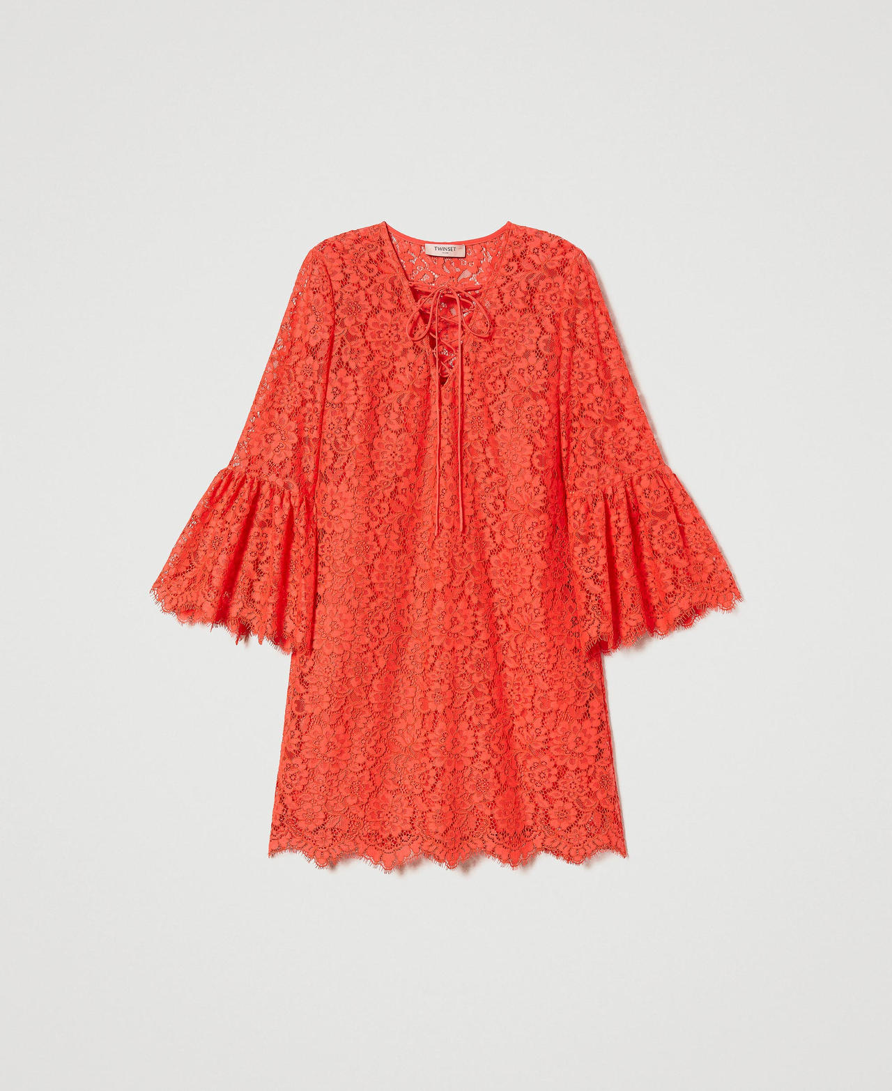 Abito corto in pizzo macramè Rosa "Lip Gloss" Donna 231TT2200_00327_0S