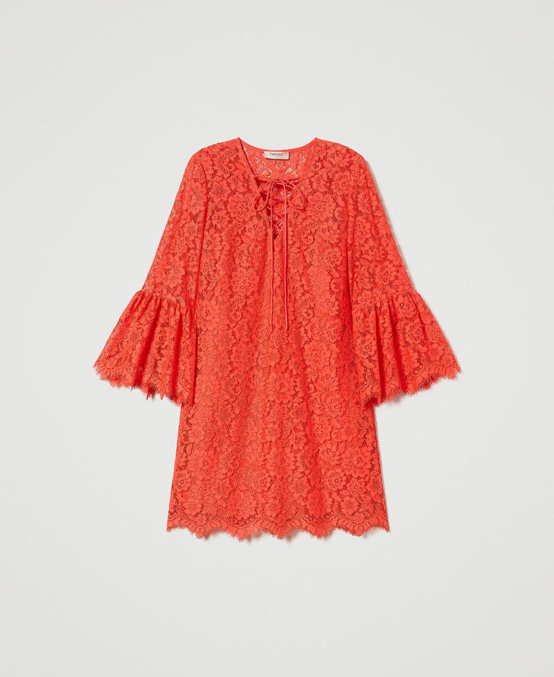 Abito corto in pizzo macramè Rosa "Lip Gloss" Donna 231TT2200_00327_0S