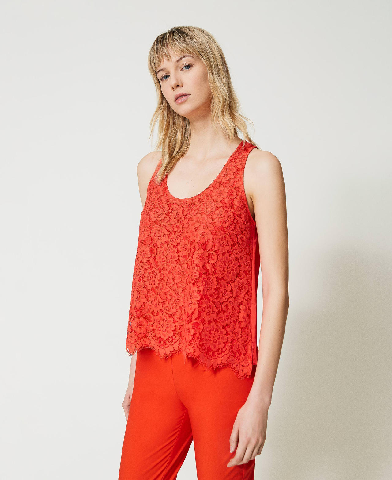 Top in pizzo macramè Rosa "Lip Gloss" Donna 231TT2202_00327_02