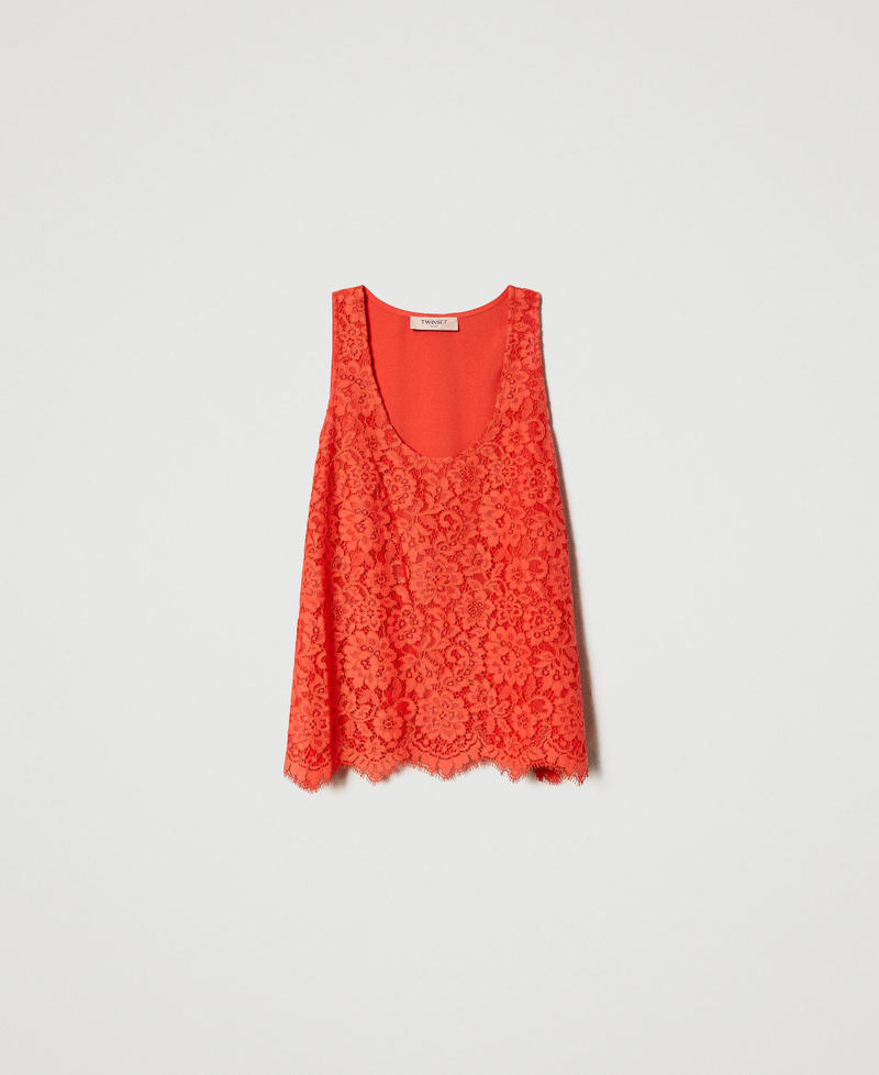 Top in pizzo macramè Rosa "Lip Gloss" Donna 231TT2202_00327_0S