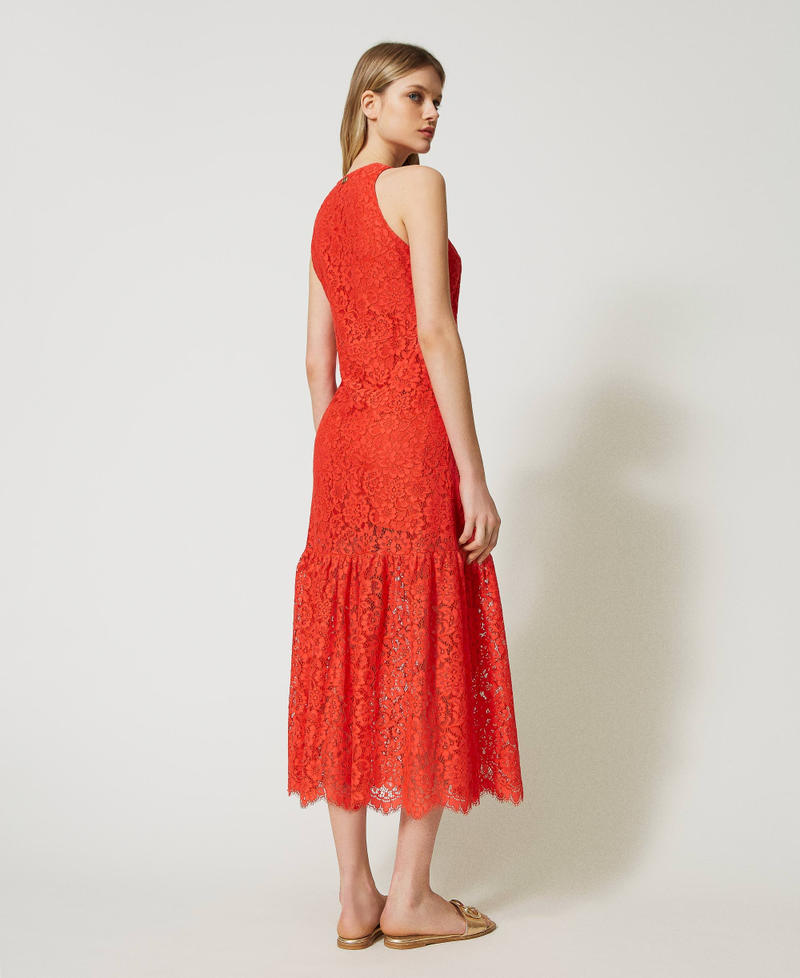 Long macramé lace dress