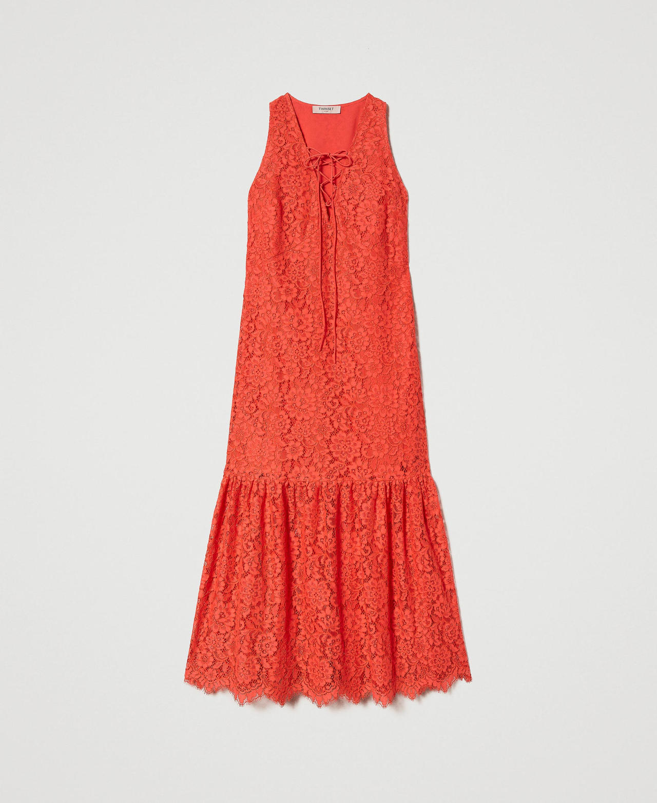 Long macramé lace dress