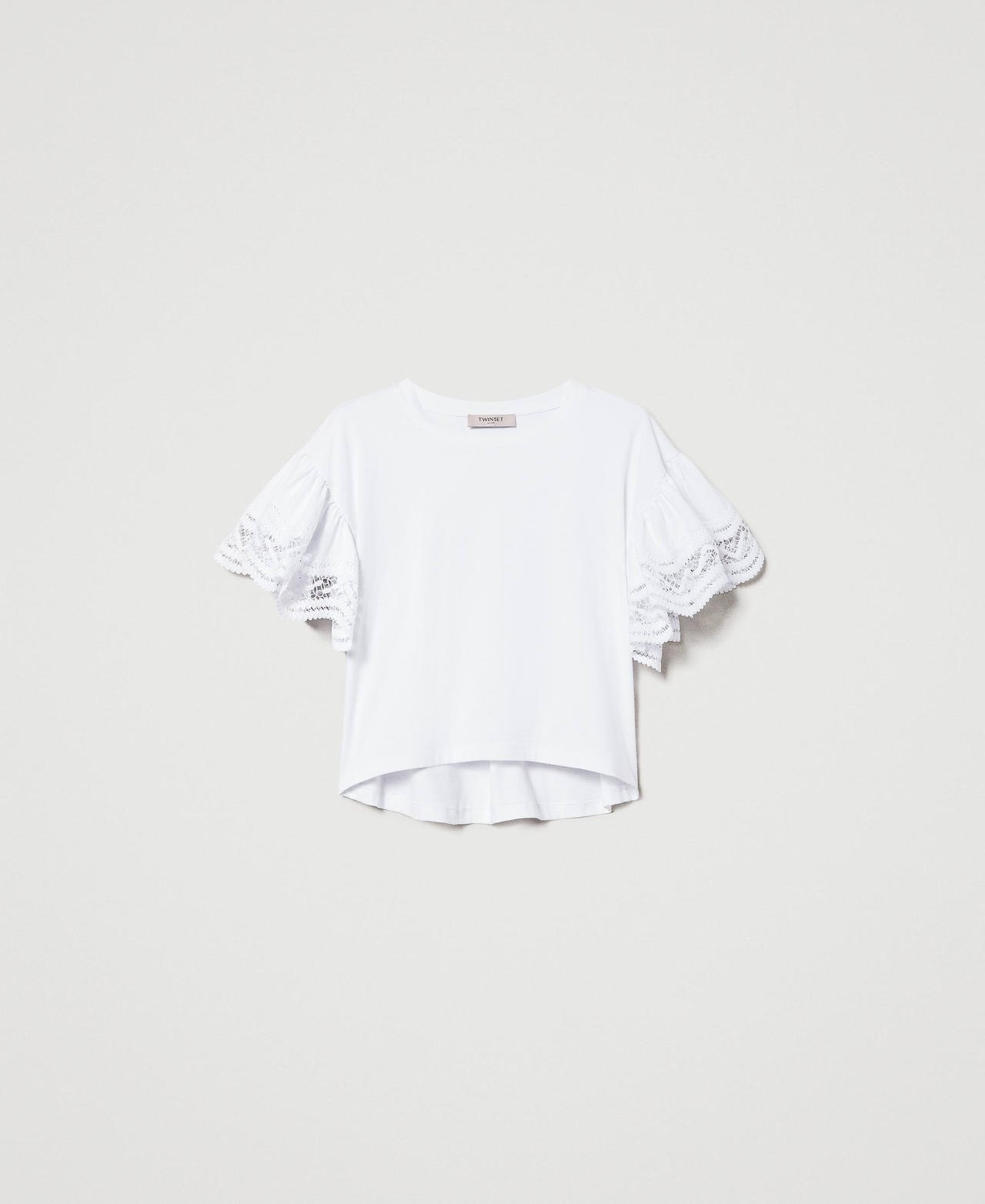 T-Shirt Crop Pizzo - 2 colori – Jilò Shop