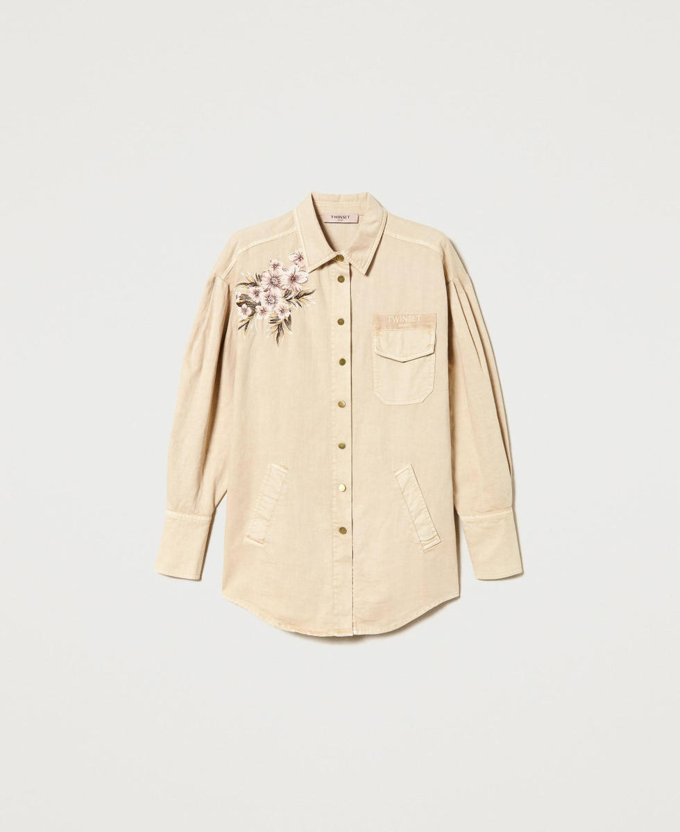 Linen blend gabardine jacket