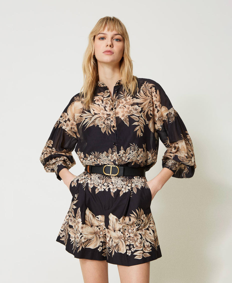 Chemise en mousseline imprimée