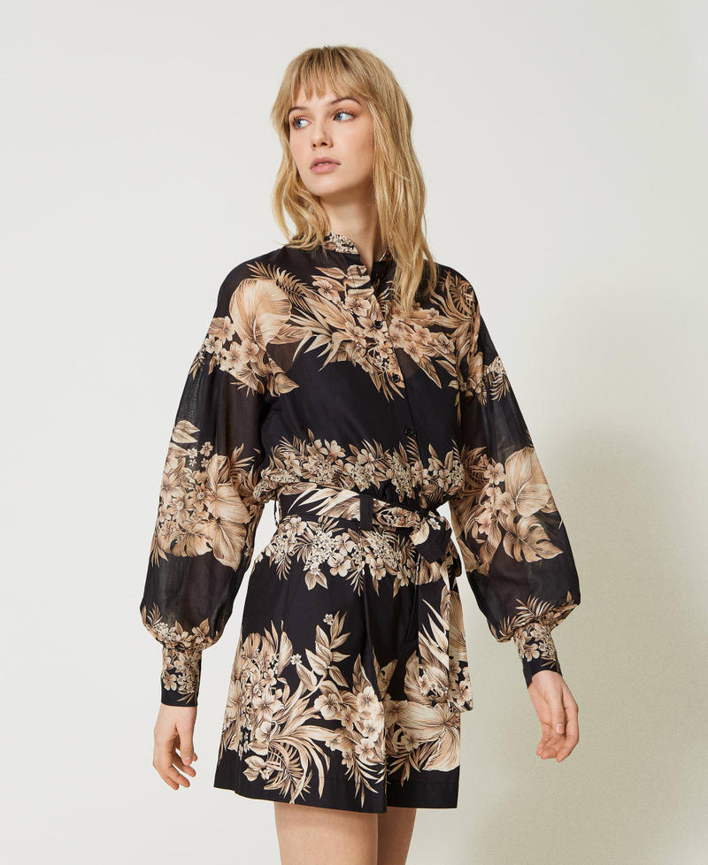 Chemise en mousseline imprimée