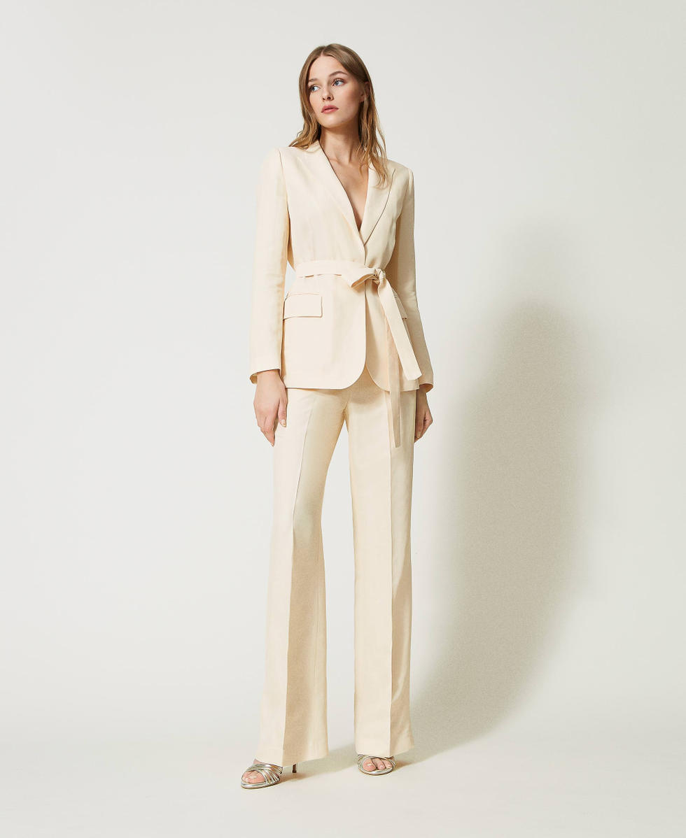 Blazer en lin m&eacute;lang&eacute;