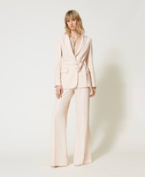 Linen blend blazer Woman, Pink