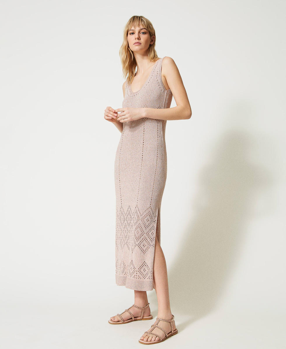 Robe longue double usage en fil lurex