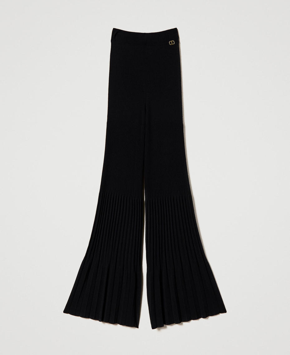 Palazzo trousers with pleats Black Woman 231TT3040-0S