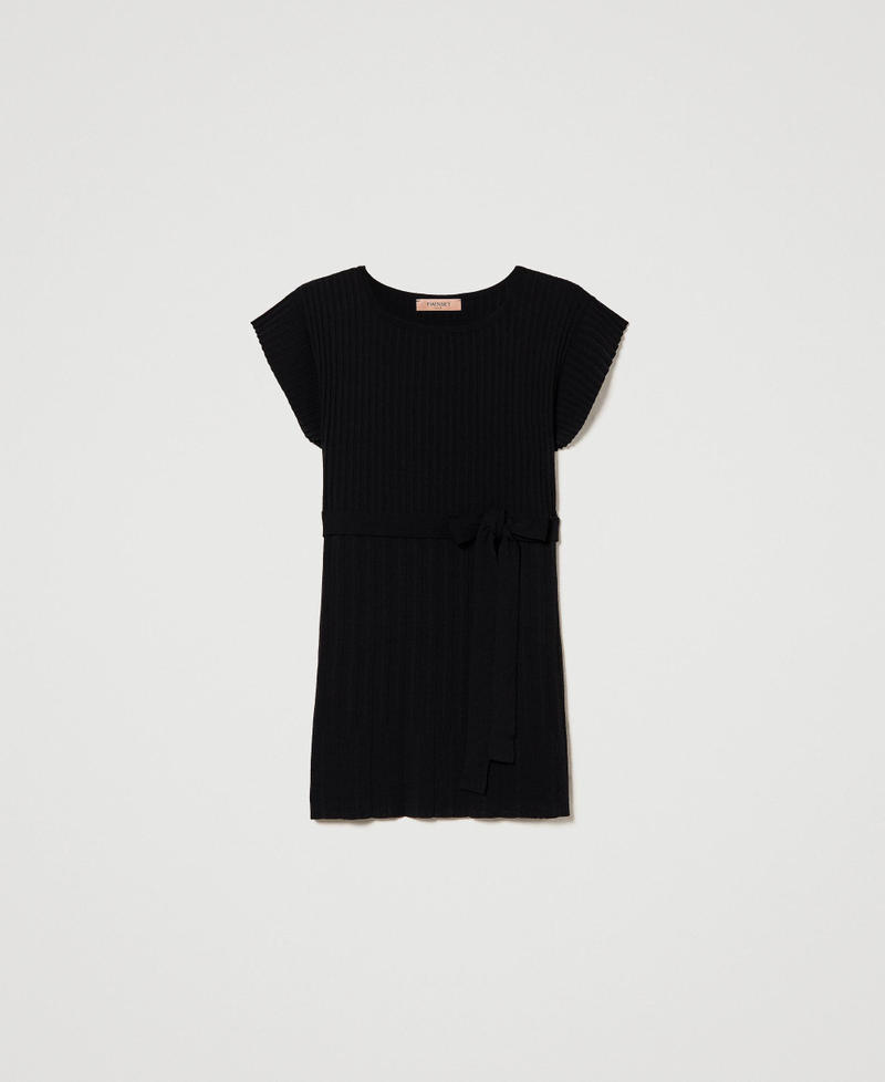 Plisseepullover mit G&uuml;rtel