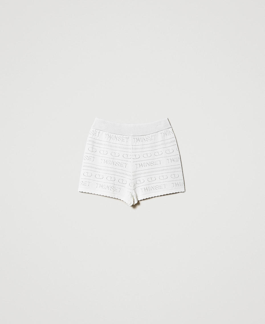 Openwork shorts with logo