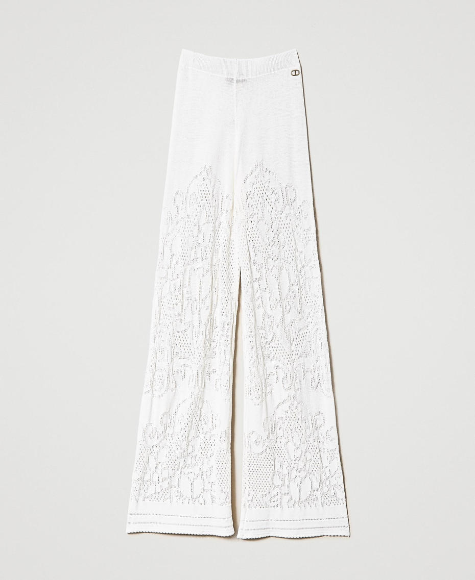 Palazzo Trousers with openwork flowers